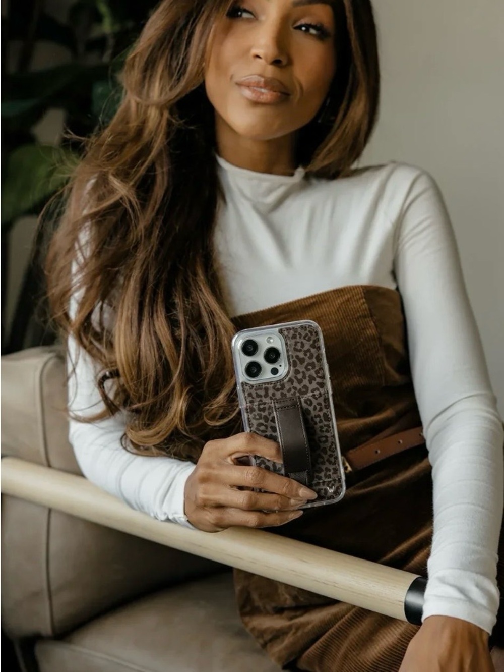 Walli Case “Shadow Leopard” iPhone 13 Pro Max New Two Tone Brown